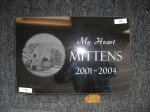 Pet Marker - #5 - 12" x 8" x 2" thick laser etched